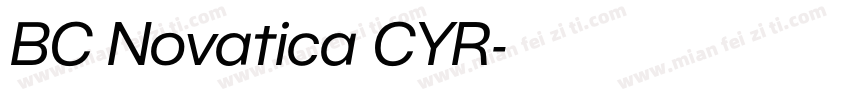 BC Novatica CYR字体转换